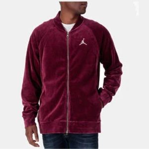 MICHAEL JORDAN Maroon velvet sweat suit top